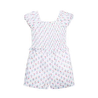Organic Puff Sleeve Smocked Romper - Baby - Glamourous Grace