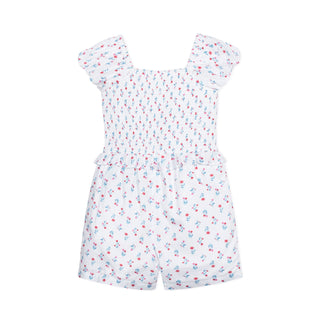 Organic Puff Sleeve Smocked Romper - By Baano