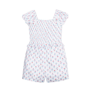 Organic Puff Sleeve Smocked Romper - Baby - Glamourous Grace