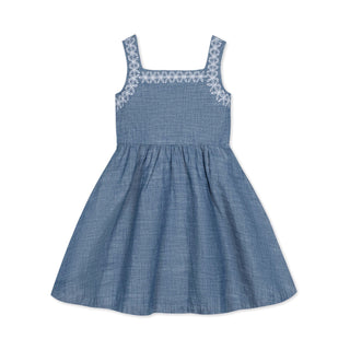 Organic Chambray Sundress with Embroidery - Baby - Glamourous Grace
