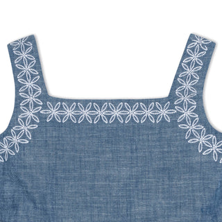 Organic Chambray Sundress with Embroidery - Baby - Glamourous Grace