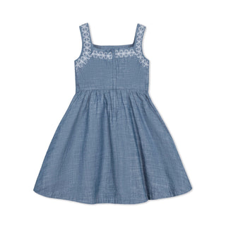 Organic Chambray Sundress with Embroidery - Glamourous Grace