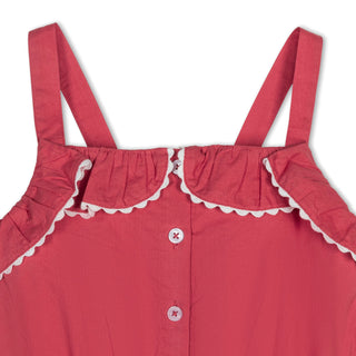 Organic Button Front Ruffle Sundress - Glamourous Grace