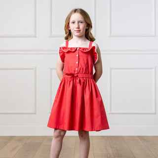 Organic Button Front Ruffle Sundress - Glamourous Grace