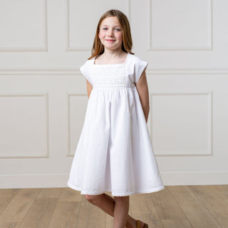 Organic Seersucker Empire Waist Dress - Glamourous Grace