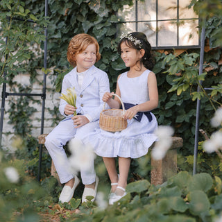 Organic Seersucker Suit Pant - Glamourous Grace
