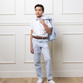 Organic Seersucker Suit Pant - Glamourous Grace