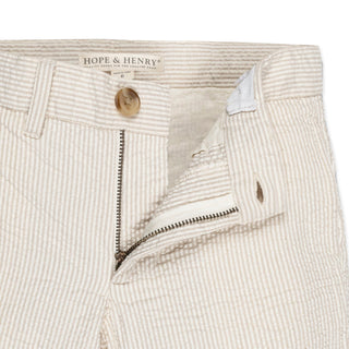 Organic Seersucker Suit Pant Tan - By Baano