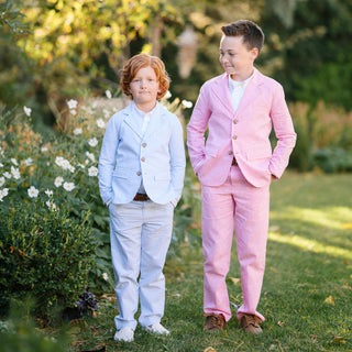Organic Seersucker Suit Jacket - By Baano