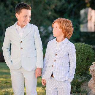 Organic Seersucker Suit Jacket - By Baano