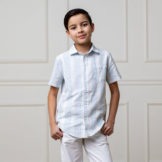 Linen Short Sleeve Button Down Shirt - Glamourous Grace