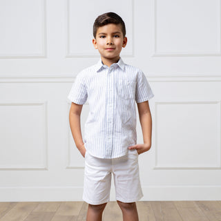 Linen Short Sleeve Button Down Shirt - Glamourous Grace