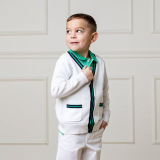 Organic Tipped Cardigan Hope & Henry