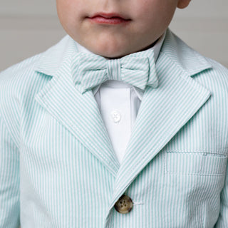 Seersucker Bow Tie - Glamourous Grace
