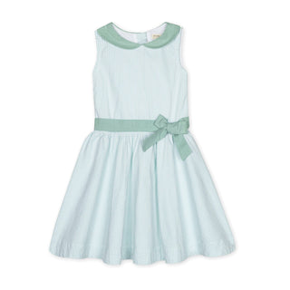 Organic Seersucker Peter Pan Collar Dress - Glamourous Grace