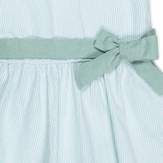 Organic Seersucker Peter Pan Collar Dress - Glamourous Grace