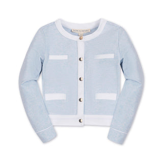 Organic French Terry Contrast Trim Cardigan - Glamourous Grace