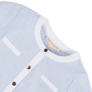 Organic French Terry Contrast Trim Cardigan - Glamourous Grace