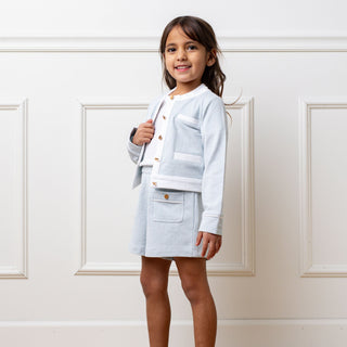 Organic French Terry Contrast Trim Cardigan - Glamourous Grace