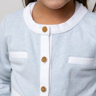 Organic French Terry Contrast Trim Cardigan - Glamourous Grace