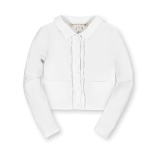 Organic Scallop Edge Cardigan - Glamourous Grace
