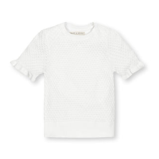Organic Ruffle Edge Sweater Top - Glamourous Grace