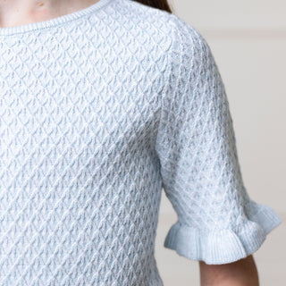Organic Ruffle Edge Sweater Top - Glamourous Grace