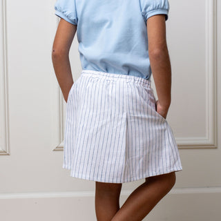 Linen Pleated Bow Skort - Glamourous Grace