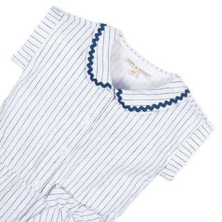 Linen Collared Button Front Romper - Glamourous Grace