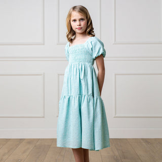 Smocked Bubble Sleeve Dress - Glamourous Grace