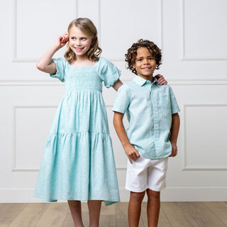 Smocked Bubble Sleeve Dress - Glamourous Grace