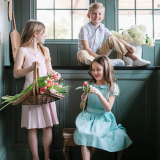 Organic Puff Sleeve Smocked Party Dress - Glamourous Grace
