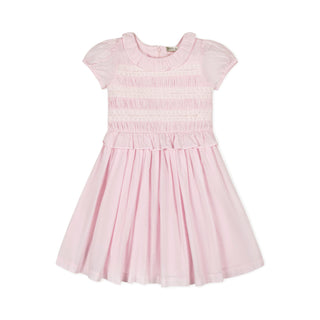 Organic Puff Sleeve Smocked Party Dress - By Baano