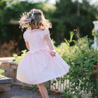 Organic Puff Sleeve Smocked Party Dress - By Baano