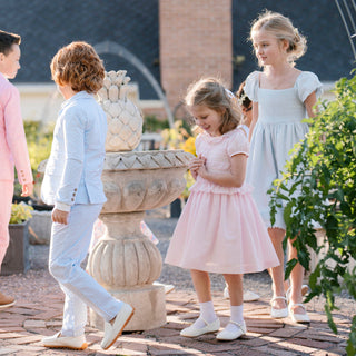 Organic Puff Sleeve Smocked Party Dress - By Baano