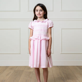 Organic Puff Sleeve Smocked Party Dress - By Baano