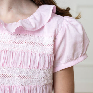 Organic Puff Sleeve Smocked Party Dress - By Baano