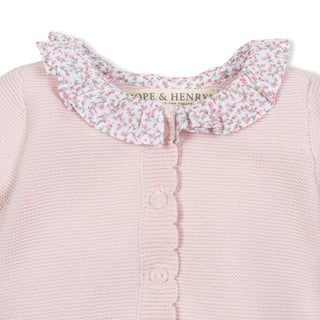 Organic Ruffle Collar Sweater Romper - Glamourous Grace