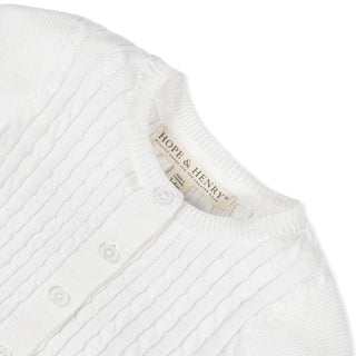 Organic Cable Cardigan Sweater - Baby - Glamourous Grace