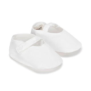 Linen Button Strap Soft Shoe - By Baano