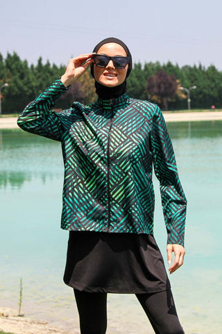 Woven Black Burkini Modest Swimwear M2273 - By Baano