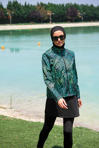 Woven Black Burkini Modest Swimwear M2273 - By Baano