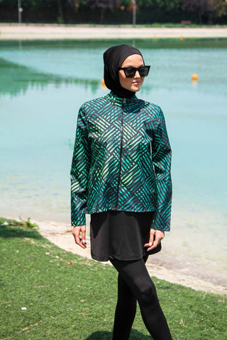 Woven Black Burkini Modest Swimwear M2273 - By Baano