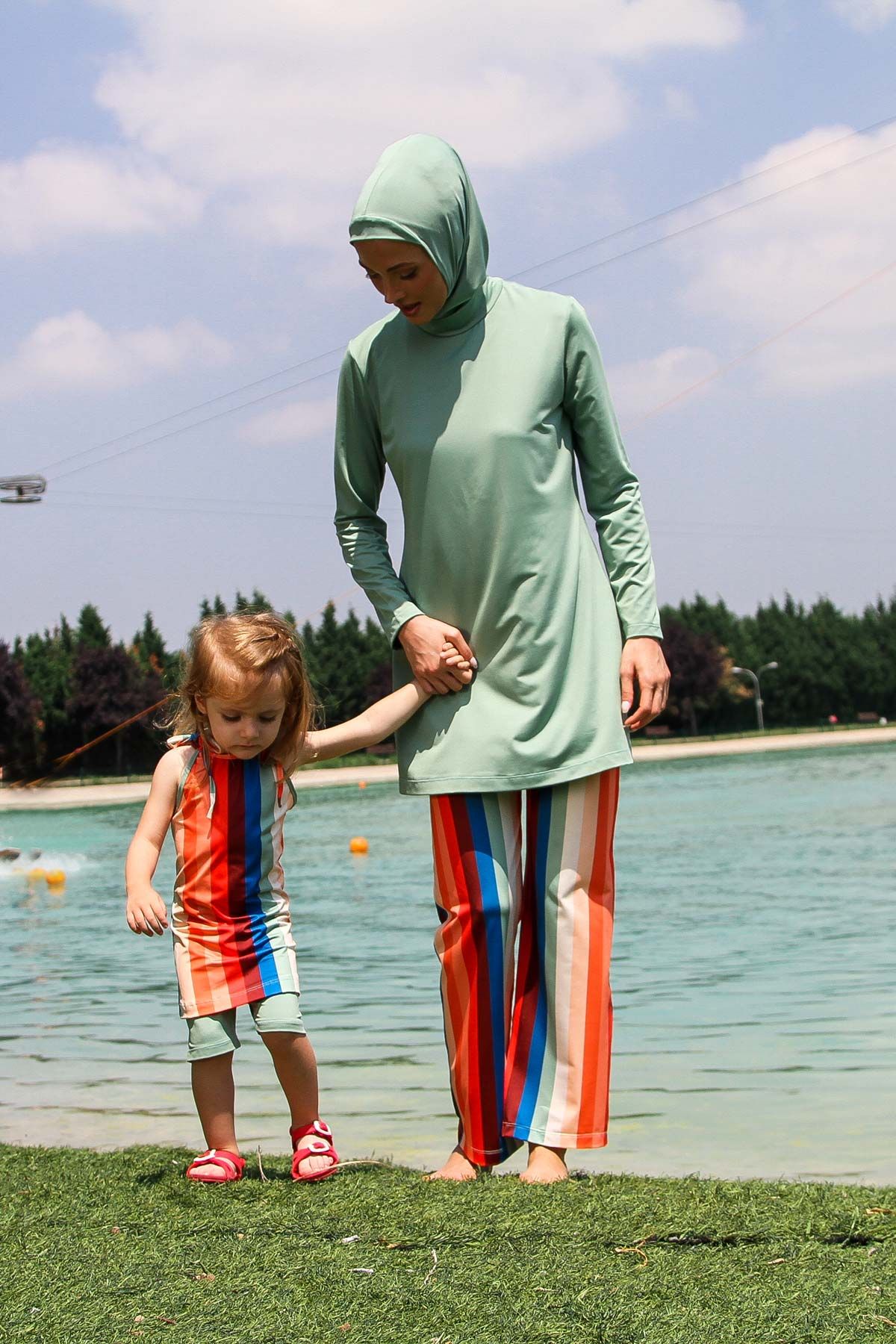 Lycra Green Burkini Modest Swimwear M2227 - By Baano