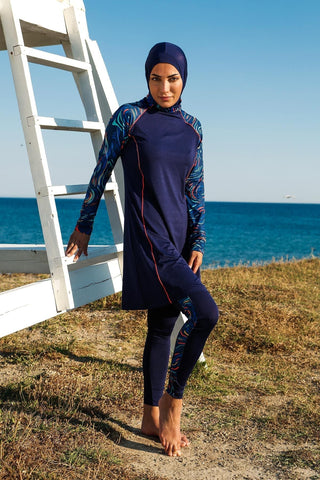 Lycra Navy Burkini Modest Swimwear M2230 - By Baano