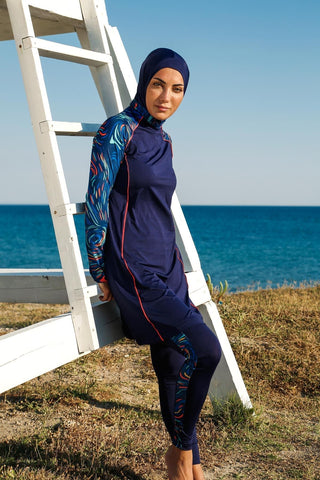 Lycra Navy Burkini Modest Swimwear M2230 - By Baano
