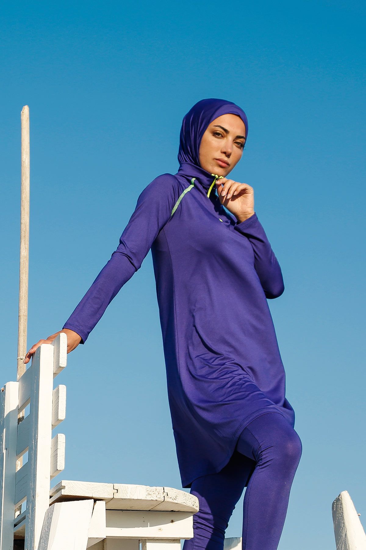 Lycra Navy Burkini Modest Swimwear M2233 - By Baano