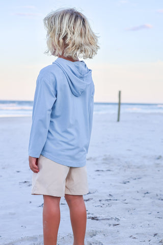 Kid's Breezy Bamboo Hoodie Sky Blue - By Baano