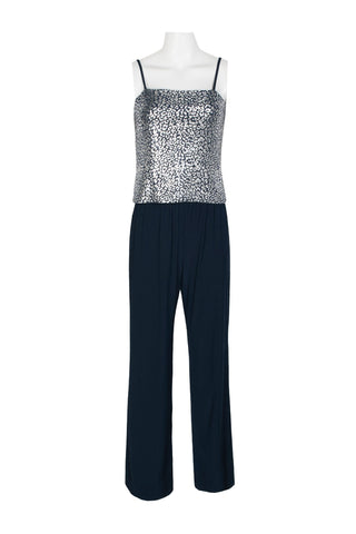 Marina Spaghetti Strap Metallic Knit Top Elastic Mid Waist Straight Leg Pant Set with Long Sleeve Surplice V-Neck Metallic Knit Jacket Three Piece Set - By Baano
