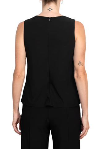 Marina Scoop Neck Sleeveless Embellished Scalloped Hem Mock 2 Piece Set with Long Sleeve Embellished Long Bodied Jacket - By Baano